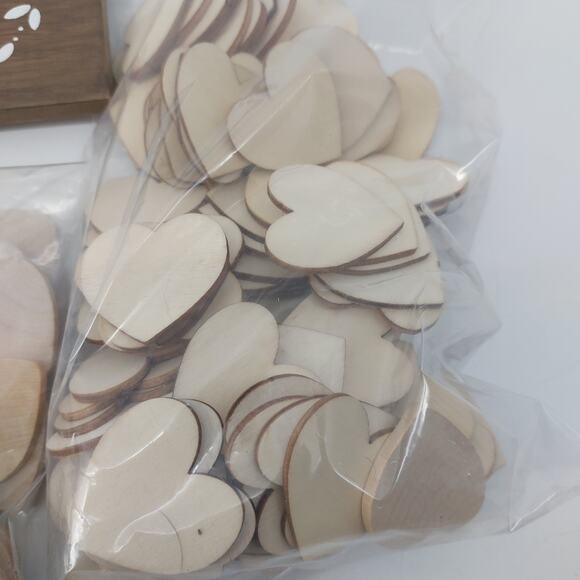 Ring Box & Drop a Heart Sign Wooden Rustic Love Romantic Wedding - Picture 9 of 15